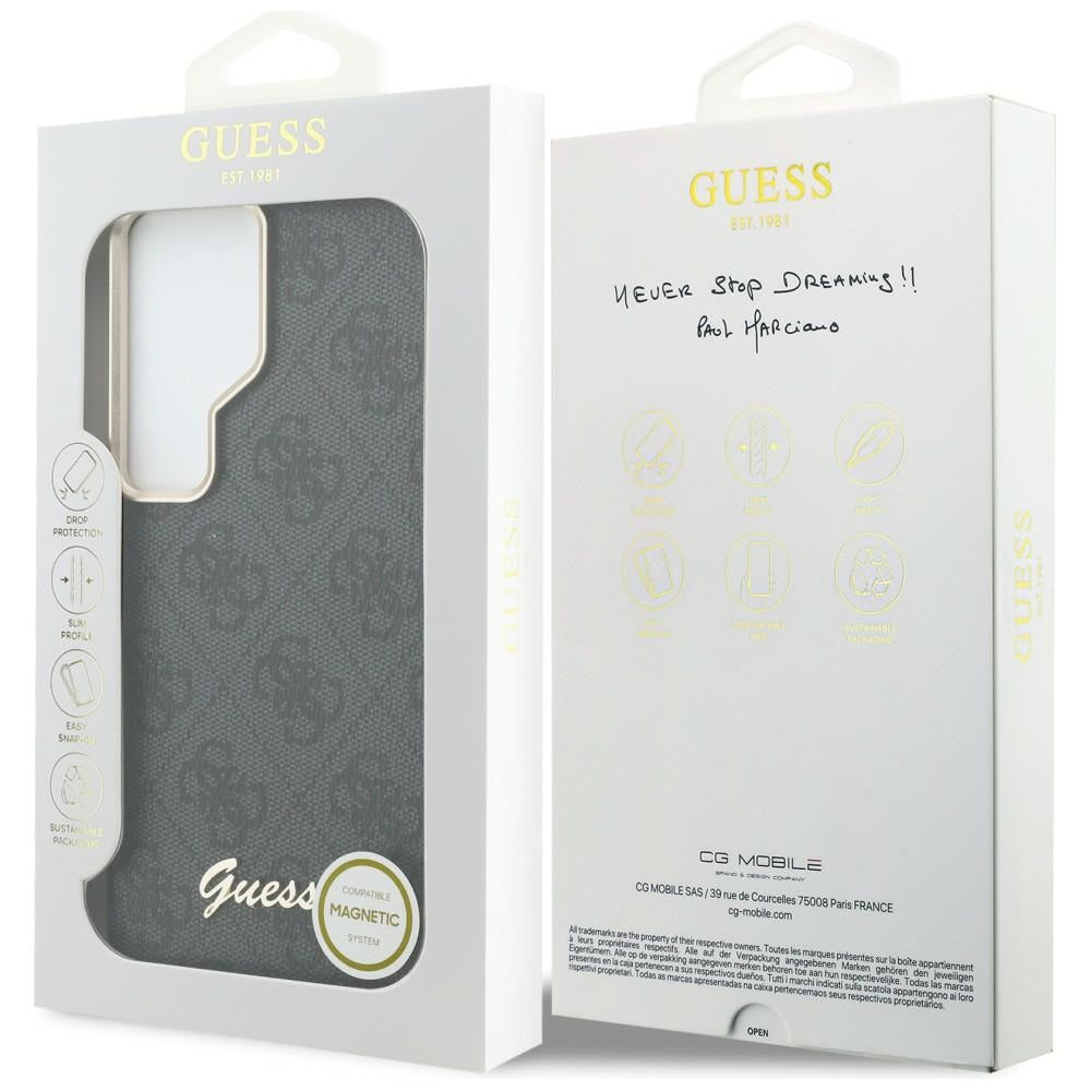 MagSafe-deksel for Samsung Galaxy S26 Ultra S948, Guess, 4G Script Logo, Svart