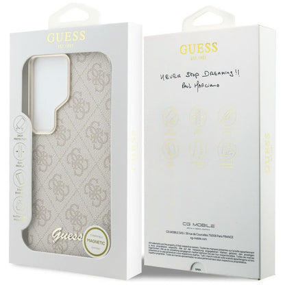 MagSafe-deksel for Samsung Galaxy S26 Ultra S948, Guess, 4G Script Logo, Rosa