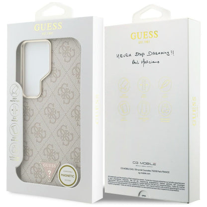 MagSafe-deksel for Samsung Galaxy S26 Ultra S948, Guess, 4G Triangle Logo, Rosa