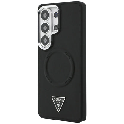 MagSafe-deksel for Samsung Galaxy S26 Ultra S948, Guess, Embossed Ring Triangle Logo, Svart