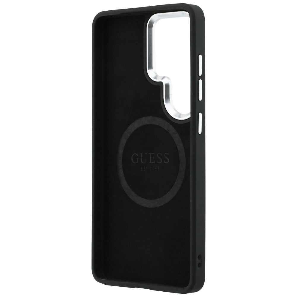 MagSafe-deksel for Samsung Galaxy S26 Ultra S948, Guess, Embossed Ring Triangle Logo, Svart