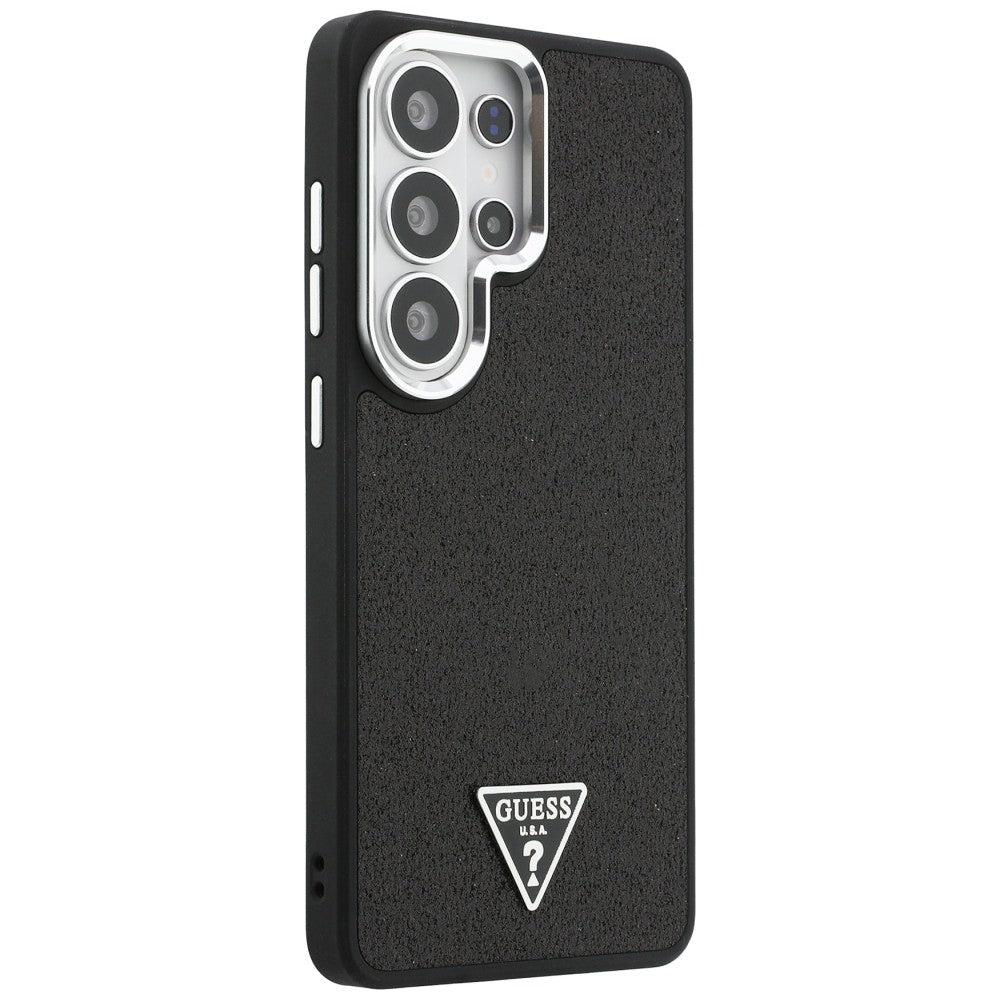 MagSafe-deksel for Samsung Galaxy S26 Ultra S948, Guess, Fixed Glitter Triangle Logo, Svart
