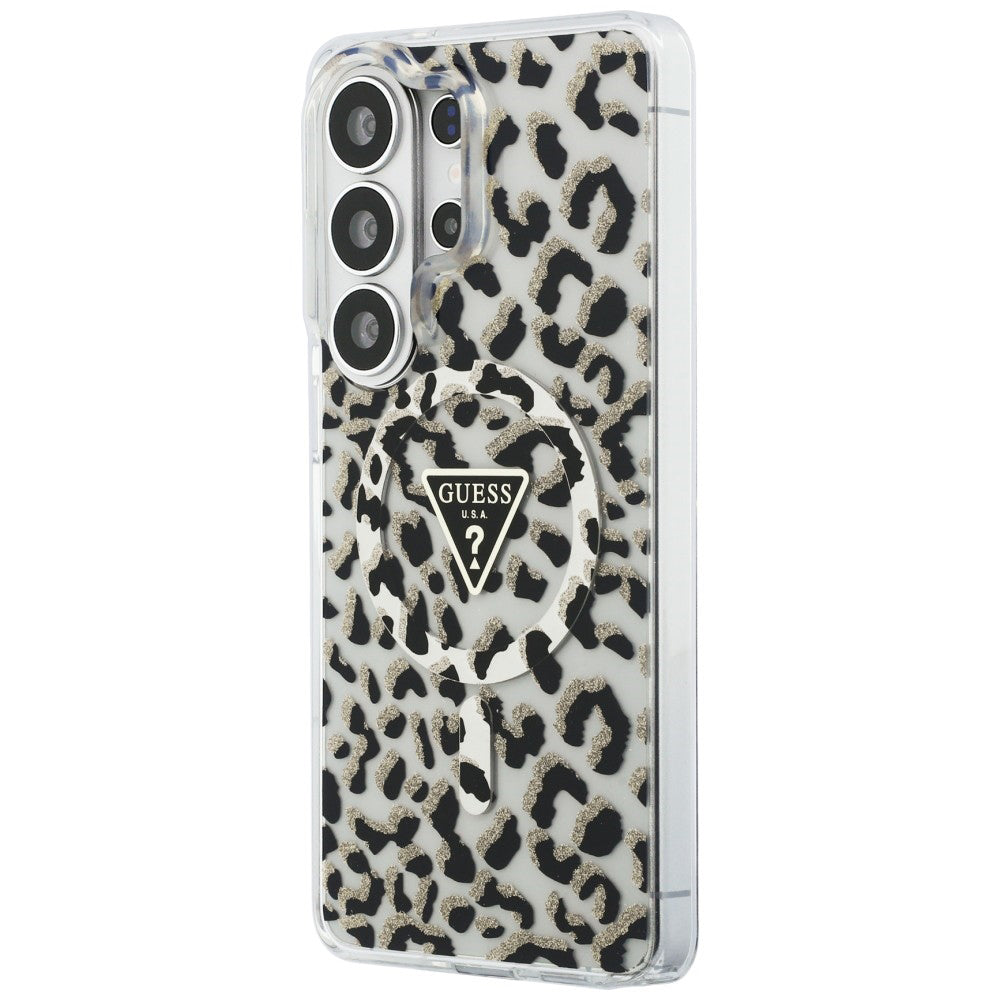 MagSafe-deksel for Samsung Galaxy S26 Ultra S948, Guess, IML Leopard-mønster, Svart