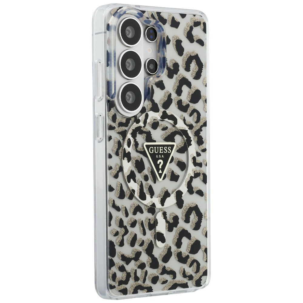 MagSafe-deksel for Samsung Galaxy S26 Ultra S948, Guess, IML Leopard-mønster, Svart