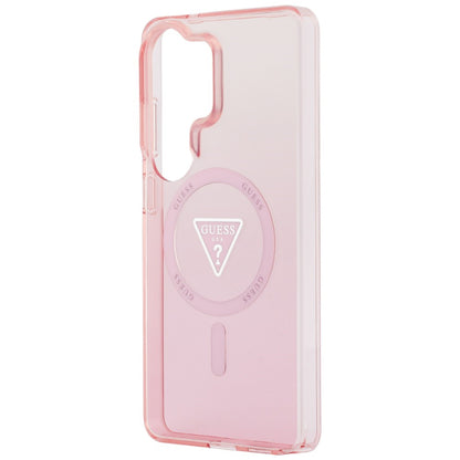 MagSafe-deksel for Samsung Galaxy S26 Ultra S948, Guess, IML Gradient Triangle Logo, Rosa