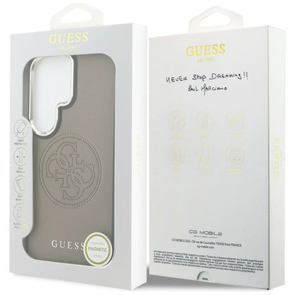 MagSafe-deksel for Samsung Galaxy S26 Ultra S948, Guess, Perforated Logo, Brun