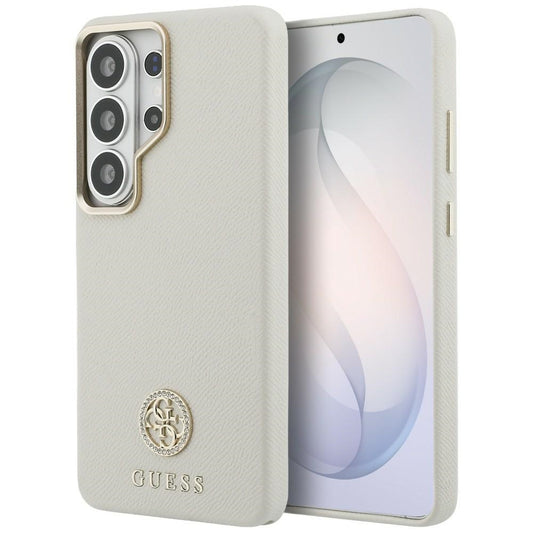 MagSafe-deksel for Samsung Galaxy S26 Ultra S948, Guess, Rhinestone Round Logo, Beige