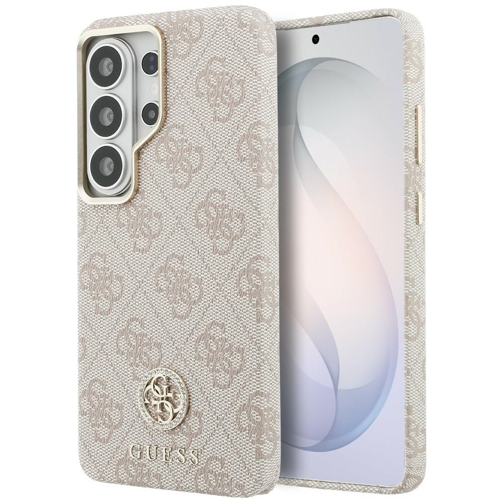 MagSafe-deksel for Samsung Galaxy S26 Ultra S948, Guess, Rhinestone Round Logo, Rosa