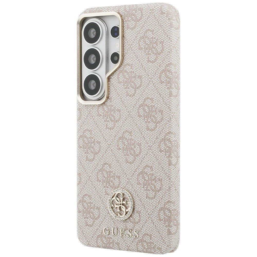 MagSafe-deksel for Samsung Galaxy S26 Ultra S948, Guess, Rhinestone Round Logo, Rosa