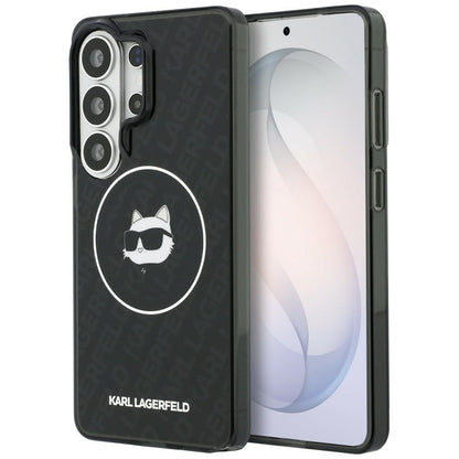 MagSafe-deksel for Samsung Galaxy S26 Ultra S948, Karl Lagerfeld, IML Choupette Head on KL Repeated Logo, Svart