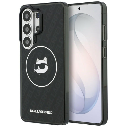 MagSafe-deksel for Samsung Galaxy S26 Ultra S948, Karl Lagerfeld, IML Choupette Head on KL Repeated Logo, Svart