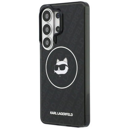 MagSafe-deksel for Samsung Galaxy S26 Ultra S948, Karl Lagerfeld, IML Choupette Head on KL Repeated Logo, Svart
