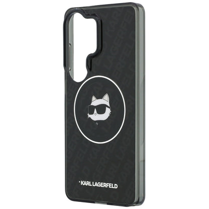 MagSafe-deksel for Samsung Galaxy S26 Ultra S948, Karl Lagerfeld, IML Choupette Head on KL Repeated Logo, Svart