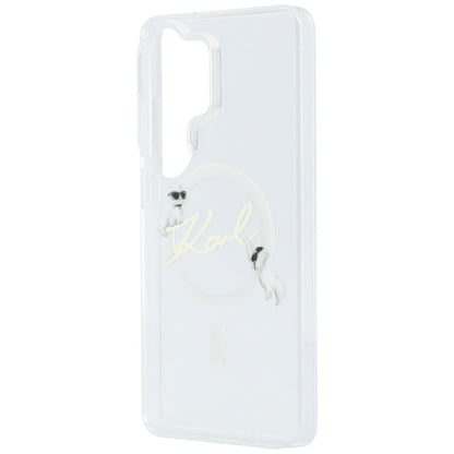 MagSafe-deksel for Samsung Galaxy S26 Ultra S948, Karl Lagerfeld, IML Choupette Karl Script Logo, Hvit