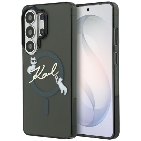 MagSafe-deksel for Samsung Galaxy S26 Ultra S948, Karl Lagerfeld, IML Choupette Karl Script Logo, Svart