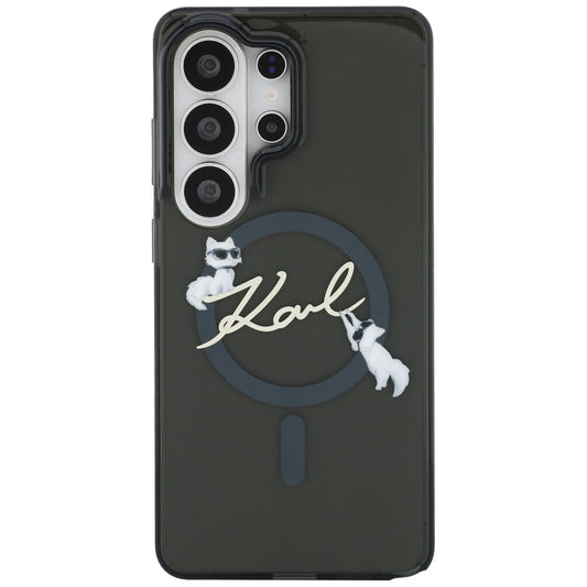 MagSafe-deksel for Samsung Galaxy S26 Ultra S948, Karl Lagerfeld, IML Choupette Karl Script Logo, Svart
