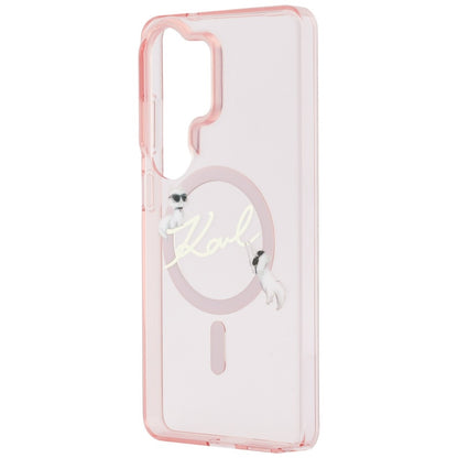 MagSafe-deksel for Samsung Galaxy S26 Ultra S948, Karl Lagerfeld, IML Choupette Karl Script Logo, Rosa