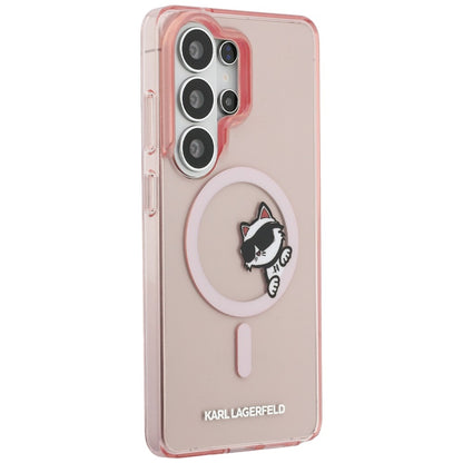 MagSafe-deksel for Samsung Galaxy S26 Ultra S948, Karl Lagerfeld, IML Choupette Peekaboo Logo, Rosa