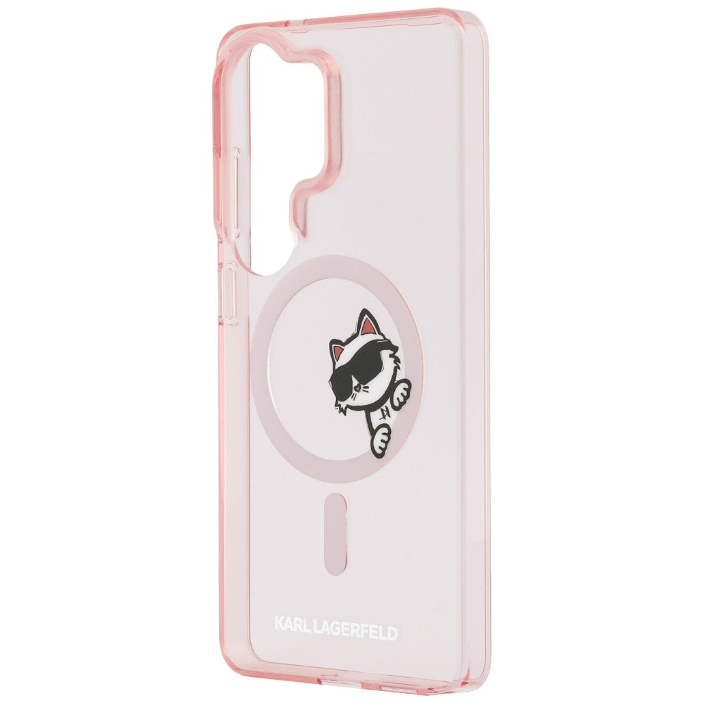 MagSafe-deksel for Samsung Galaxy S26 Ultra S948, Karl Lagerfeld, IML Choupette Peekaboo Logo, Rosa
