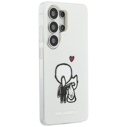 MagSafe-deksel for Samsung Galaxy S26 Ultra S948, Karl Lagerfeld, IML Karl & Choupette Back Logo, hvit