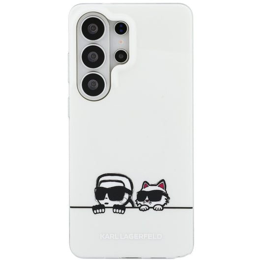 MagSafe-deksel for Samsung Galaxy S26 Ultra S948, Karl Lagerfeld, IML Karl & Choupette Peekaboo Logo, Hvit