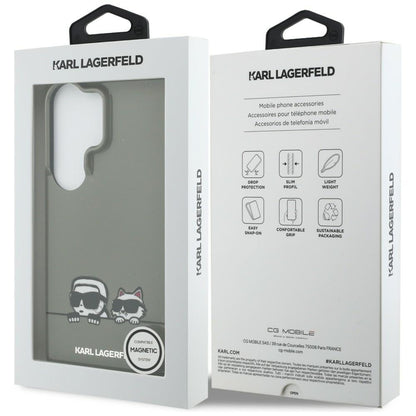 MagSafe-deksel for Samsung Galaxy S26 Ultra S948, Karl Lagerfeld, IML Karl & Choupette Peekaboo Logo, Svart