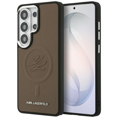 MagSafe-deksel for Samsung Galaxy S26 Ultra S948, Karl Lagerfeld, Initial Logo Debossed, Brun