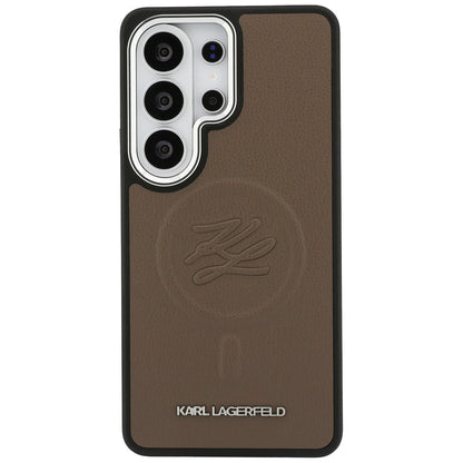 MagSafe-deksel for Samsung Galaxy S26 Ultra S948, Karl Lagerfeld, Initial Logo Debossed, Brun