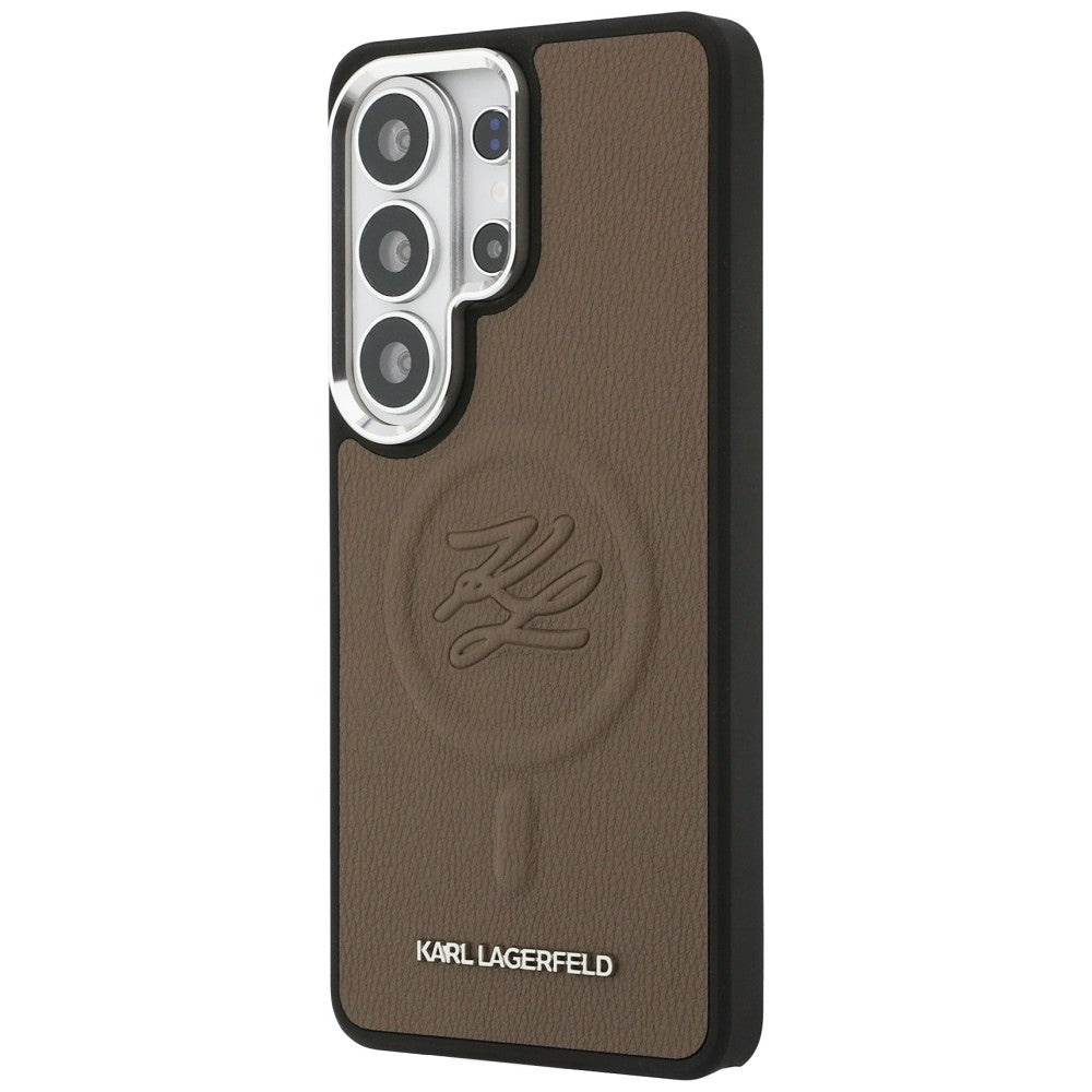 MagSafe-deksel for Samsung Galaxy S26 Ultra S948, Karl Lagerfeld, Initial Logo Debossed, Brun
