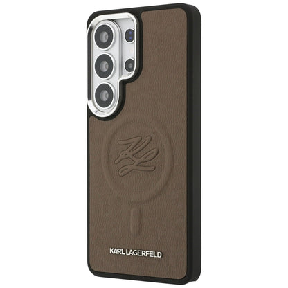 MagSafe-deksel for Samsung Galaxy S26 Ultra S948, Karl Lagerfeld, Initial Logo Debossed, Brun