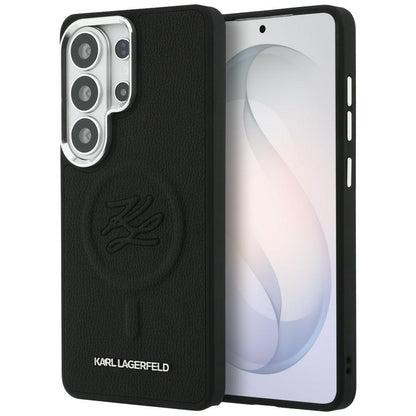 MagSafe-deksel for Samsung Galaxy S26 Ultra S948, Karl Lagerfeld, Initial Logo Debossed, Svart