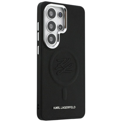 MagSafe-deksel for Samsung Galaxy S26 Ultra S948, Karl Lagerfeld, Initial Logo Debossed, Svart