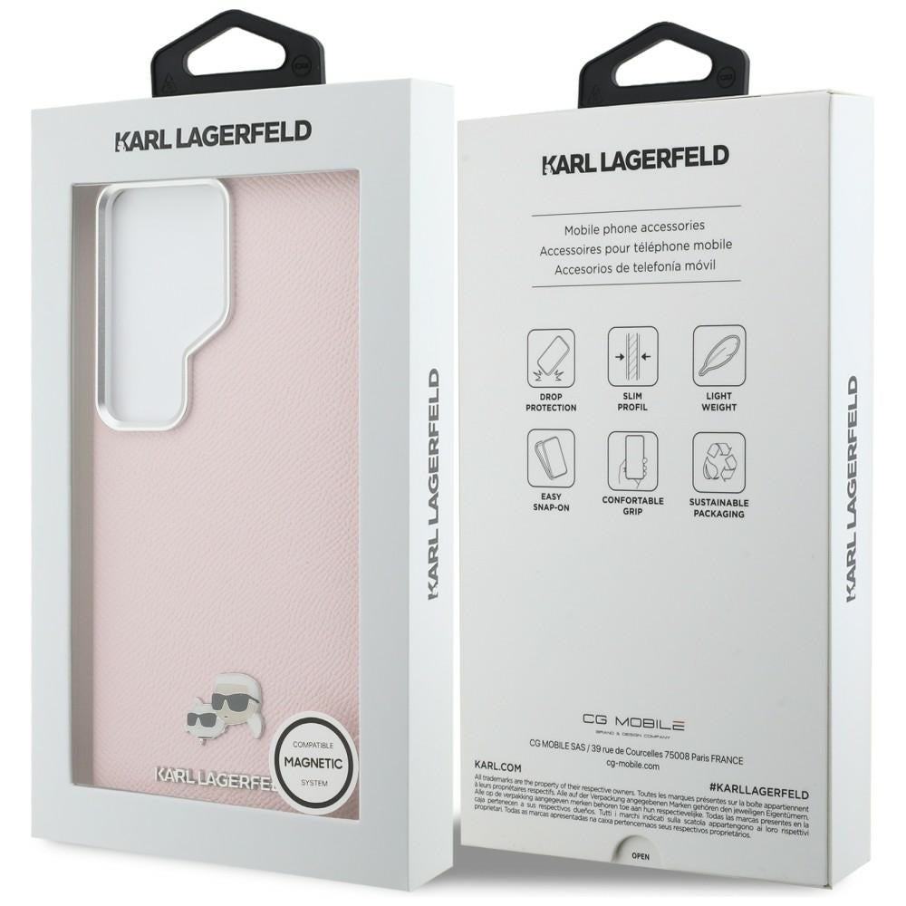 MagSafe-deksel for Samsung Galaxy S26 Ultra S948, Karl Lagerfeld, Karl & Choupette Head's Pin, Rosa