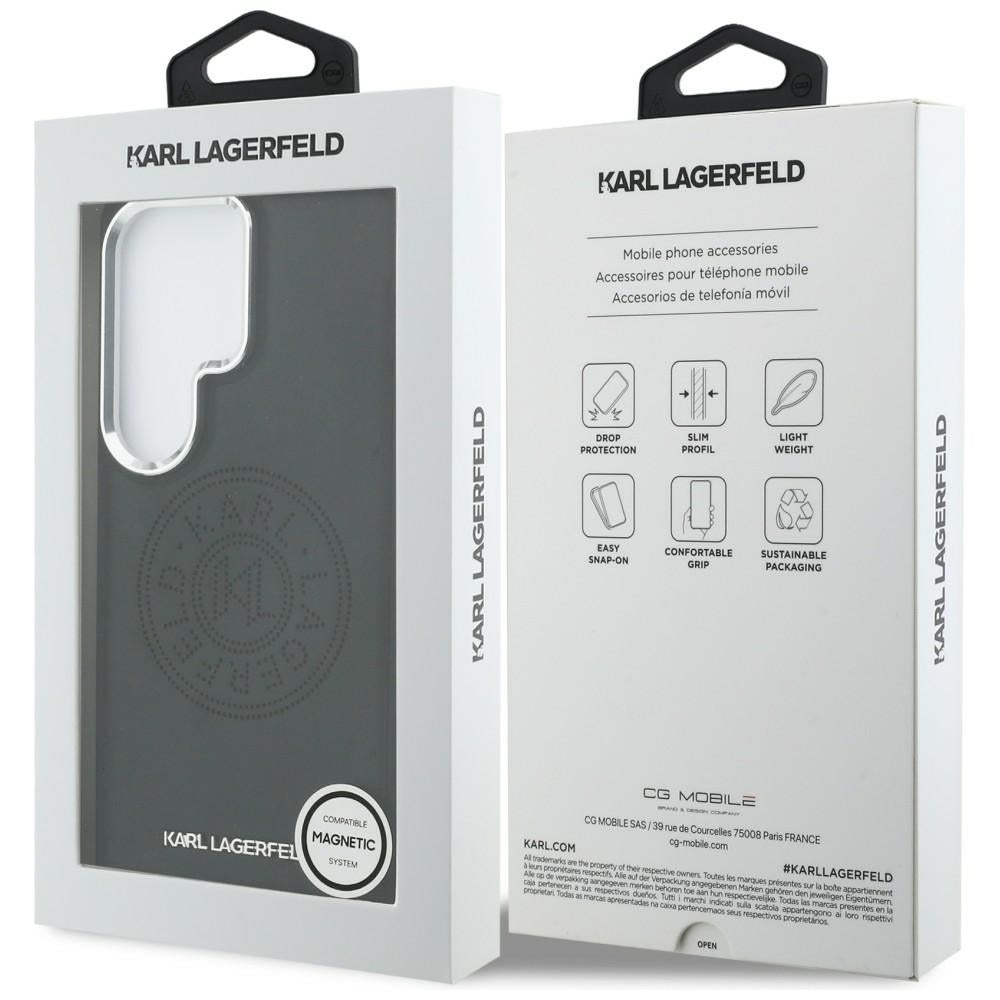 MagSafe-deksel for Samsung Galaxy S26 Ultra S948, Karl Lagerfeld, Karl Round Point Logo, Svart