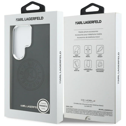 MagSafe-deksel for Samsung Galaxy S26 Ultra S948, Karl Lagerfeld, Karl Round Point Logo, Svart