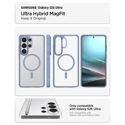 MagSafe-deksel for Samsung Galaxy S26 Ultra S948, Spigen, Ultra Hybrid, Blå ACS11207