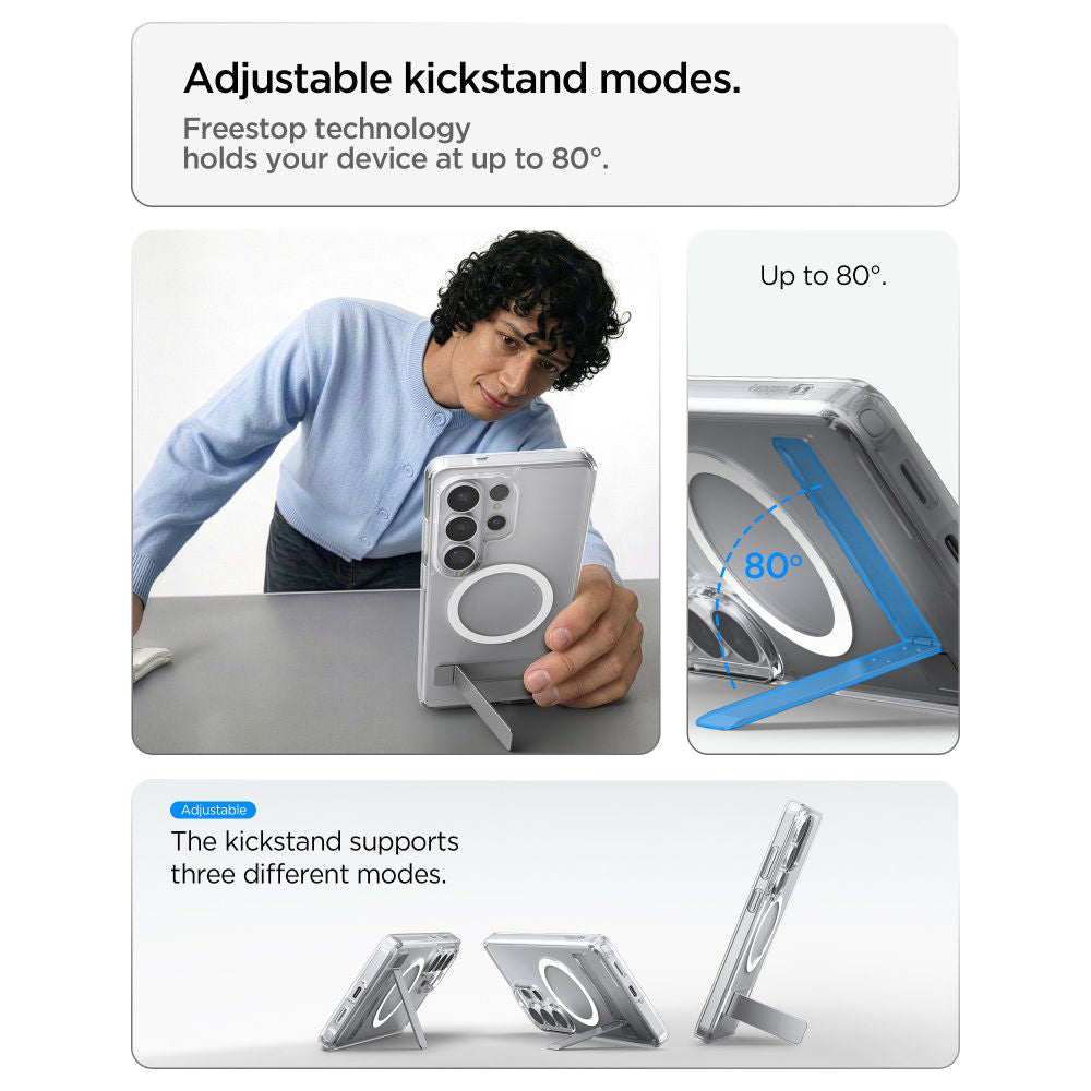 MagSafe-deksel for Samsung Galaxy S26 Ultra S948, Spigen, Ultra Hybrid S, Gjennomsiktig Hvit ACS11032