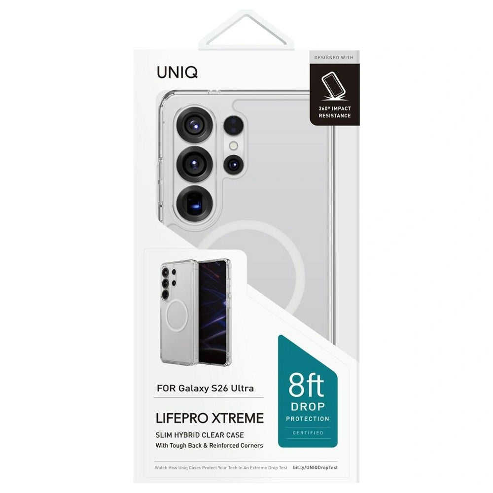 MagSafe-deksel for Samsung Galaxy S26 Ultra S948, UNIQ, LifePro Xtreme MagClick, Gjennomsiktig