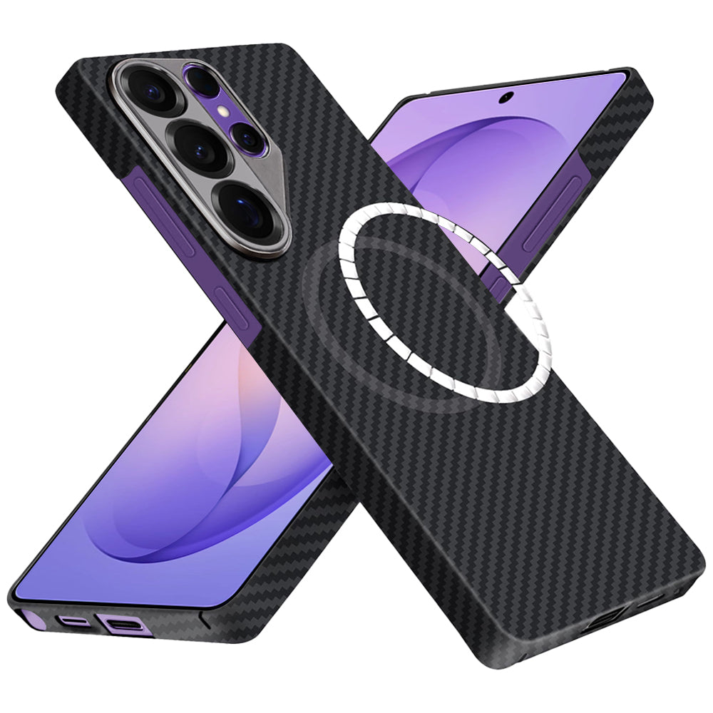 MagSafe-deksel for Samsung Galaxy S26 Ultra, Techsuit, Aramid Fiber, Svart