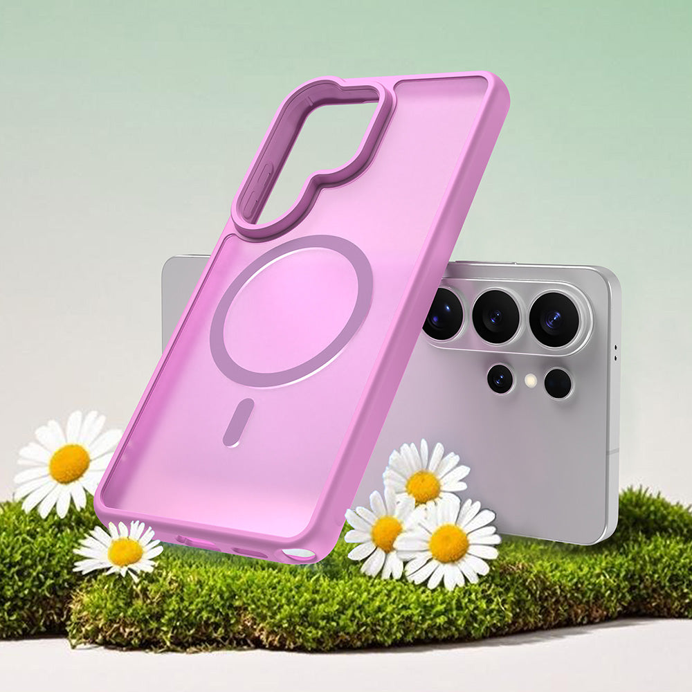 MagSafe-deksel for Samsung Galaxy S26 Ultra, Techsuit, HaloFrost II, Rosa