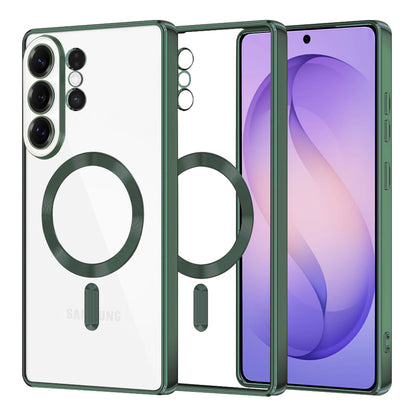 MagSafe-deksel for Samsung Galaxy S26 Ultra, Techsuit, Luxury Crystal, Mørkegrønn