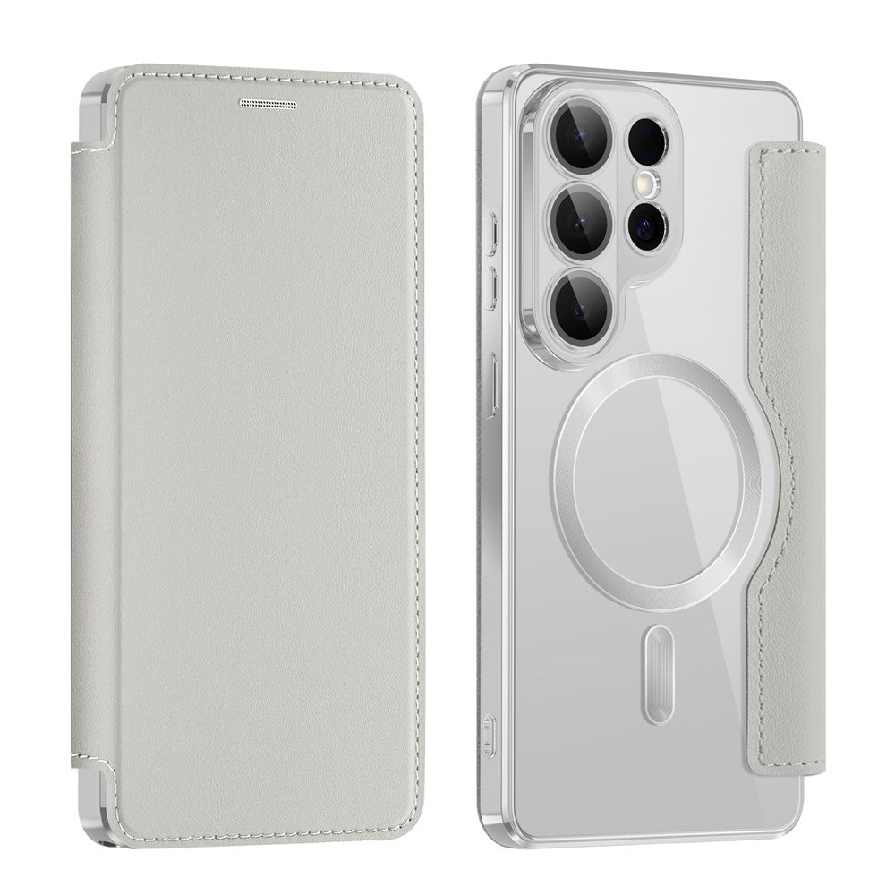 MagSafe deksel for Samsung Galaxy S26 Ultra, Techsuit, SmartMag Book, Grå