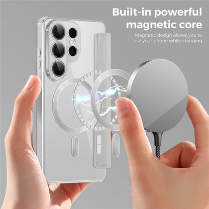 MagSafe deksel for Samsung Galaxy S26 Ultra, Techsuit, SmartMag Book, Grå