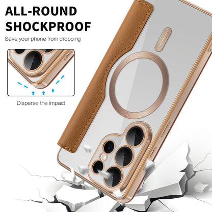 MagSafe deksel for Samsung Galaxy S26 Ultra, Techsuit, SmartMag Book, Brun