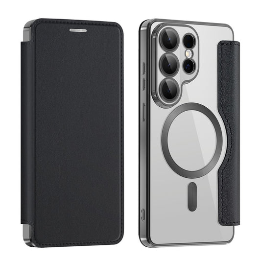 MagSafe-deksel for Samsung Galaxy S26 Ultra, Techsuit, SmartMag Book, Svart