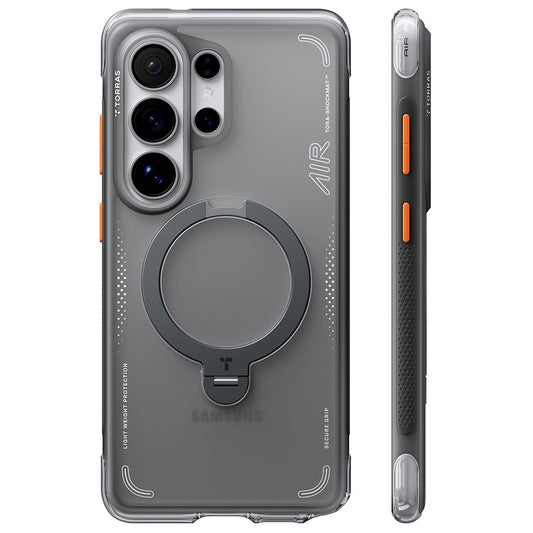 MagSafe-deksel for Samsung Galaxy S26 Ultra, Torras, Ostand Spin Air, Grå