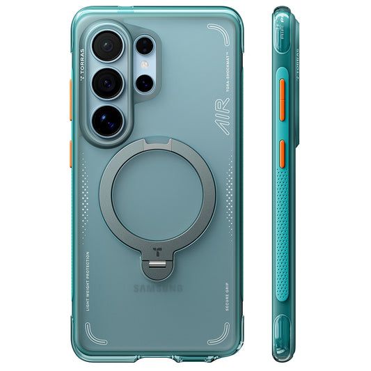MagSafe-deksel for Samsung Galaxy S26 Ultra, Torras, Ostand Spin Air, Grønn