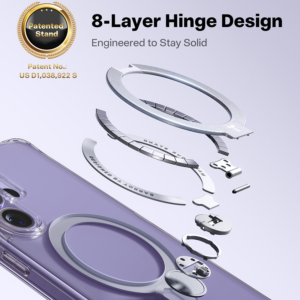 MagSafe-deksel for Samsung Galaxy S26 Ultra, Torras, Ostand Spin, Gjennomsiktig