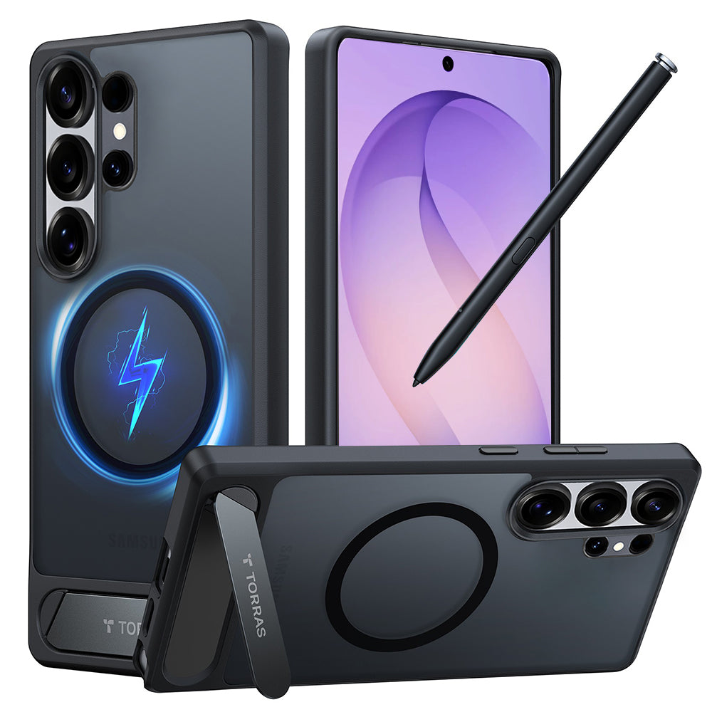 MagSafe-deksel for Samsung Galaxy S26 Ultra, Torras, Pstand, Svart