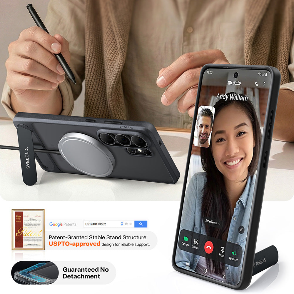 MagSafe deksel for Samsung Galaxy S26 Ultra, Torras, Pstand, Gjennomsiktig